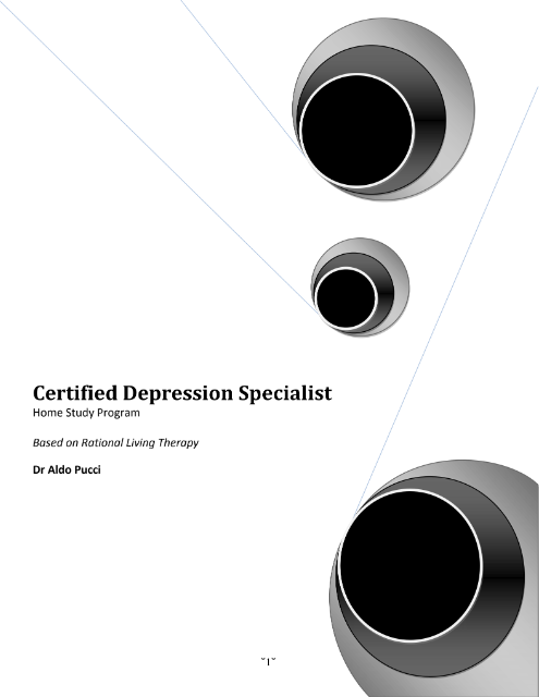 Certified Depression Specialist Home Study Program